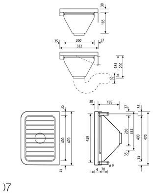 Подвесная раковина настенная овальная Saniline  белая sun-id-1349428 - Вид №1