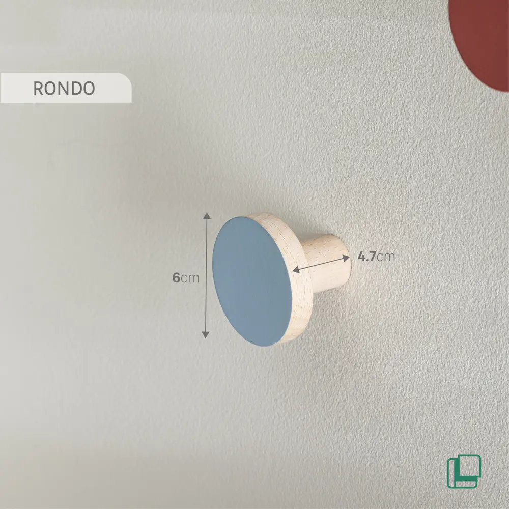 SPACEO Настенная вешалка Rondo Aqua - стильный крючок без сверления 87687936 STLM-1100669 - Вид №3