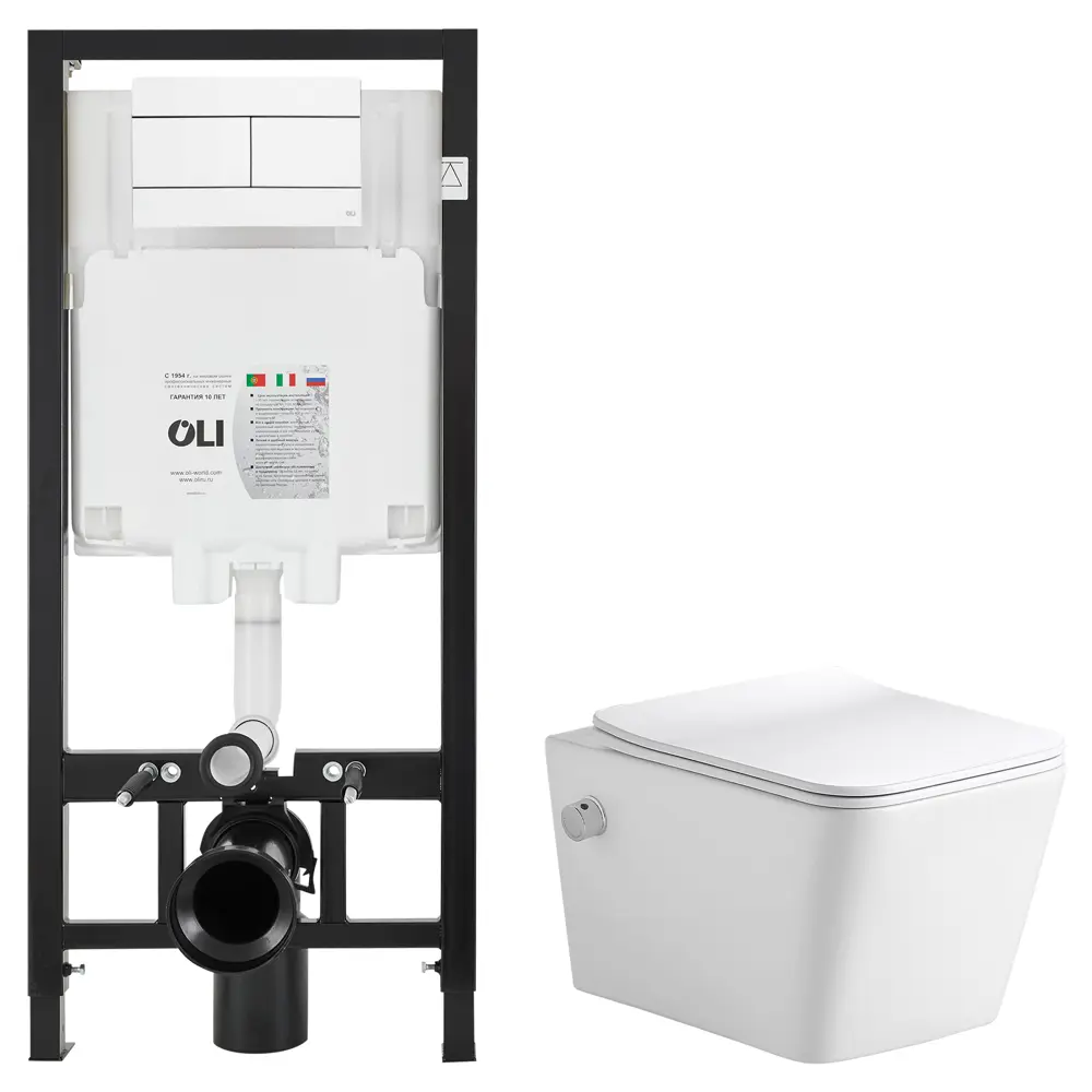 Комплект инсталляции Oli 80 Eco с унитазом тип ободка открытый Glory STLM-2173657