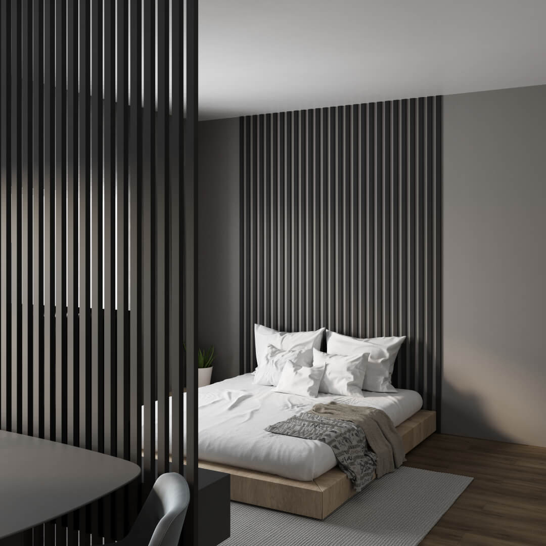 Интерьерная рейка МДФ STELLA Бриона Black Edition 16*40*2700 (уп.8шт.) Standart STSR-802 - Вид №6