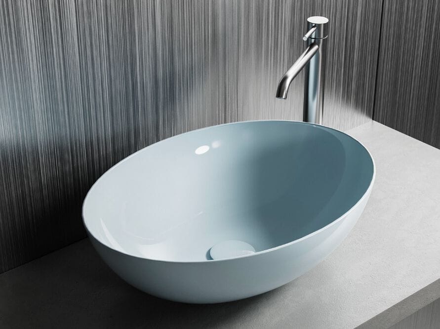 Керамическая столешница овальная раковина Hatria Happy Hour Slim ARCH-00142906 - Вид №1