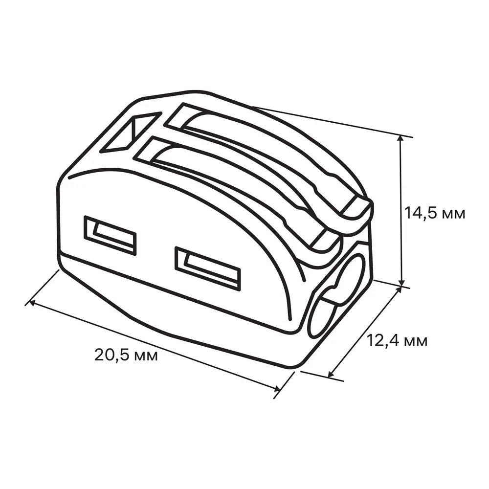 Клеммы соединительные монтажные с рычажком Duwi СМК 222-412 2-проводные 4мм² серые 5шт 26609 9 STLM-2047746 - Вид №7