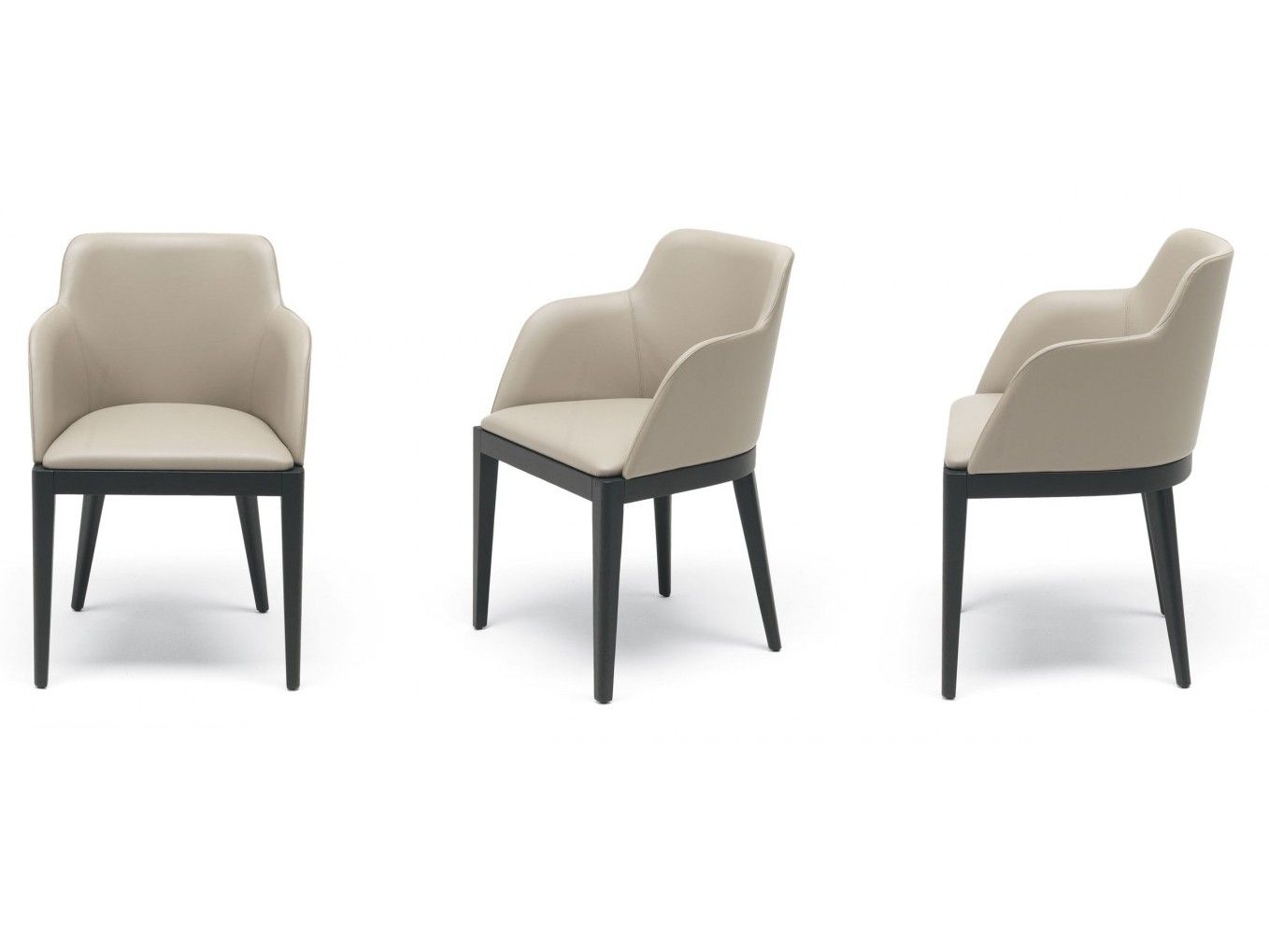 Кожаный мягкий стул с подлокотниками MisuraEmme CLEÒ ARCH-00139305 - Вид №7