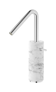 Высокий смеситель для раковины на 1 отверстие в комплекте с донным клапаном WE ARE IB mr202cc_1 Chrome Marmo