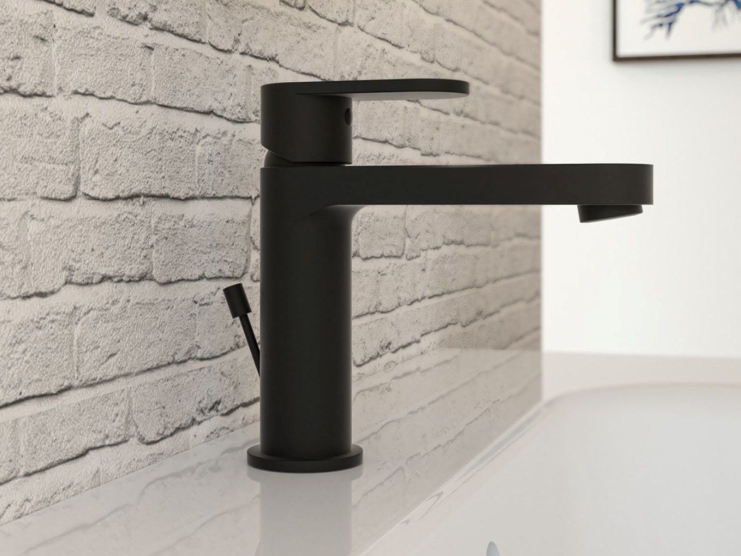 Смеситель для раковины с раковиной Ercos Versilia Nero ARCH-00023588 - Вид №1