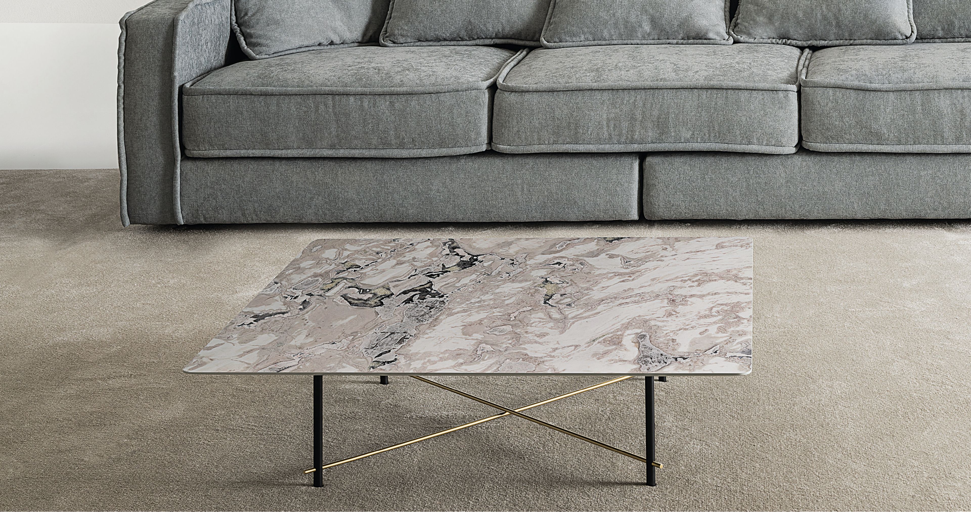 Мраморный низкий квадратный журнальный столик Casamilano SHANGHAI ARCH-00130356 - Вид №1