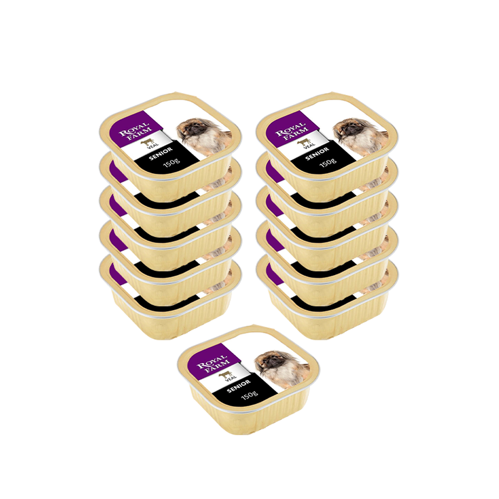 ПР0043297*11 Корм для собак для пожилых, телятина конс. 150г (упаковка - 11 шт) ROYAL FARM 