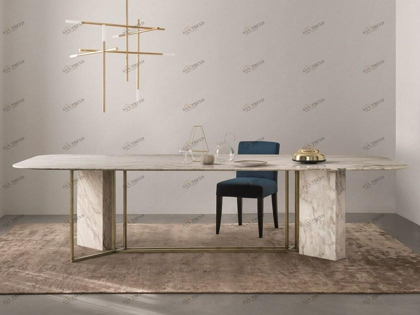 Прямоугольный мраморный стол Edition plinto Santreyd sun-id-1424831