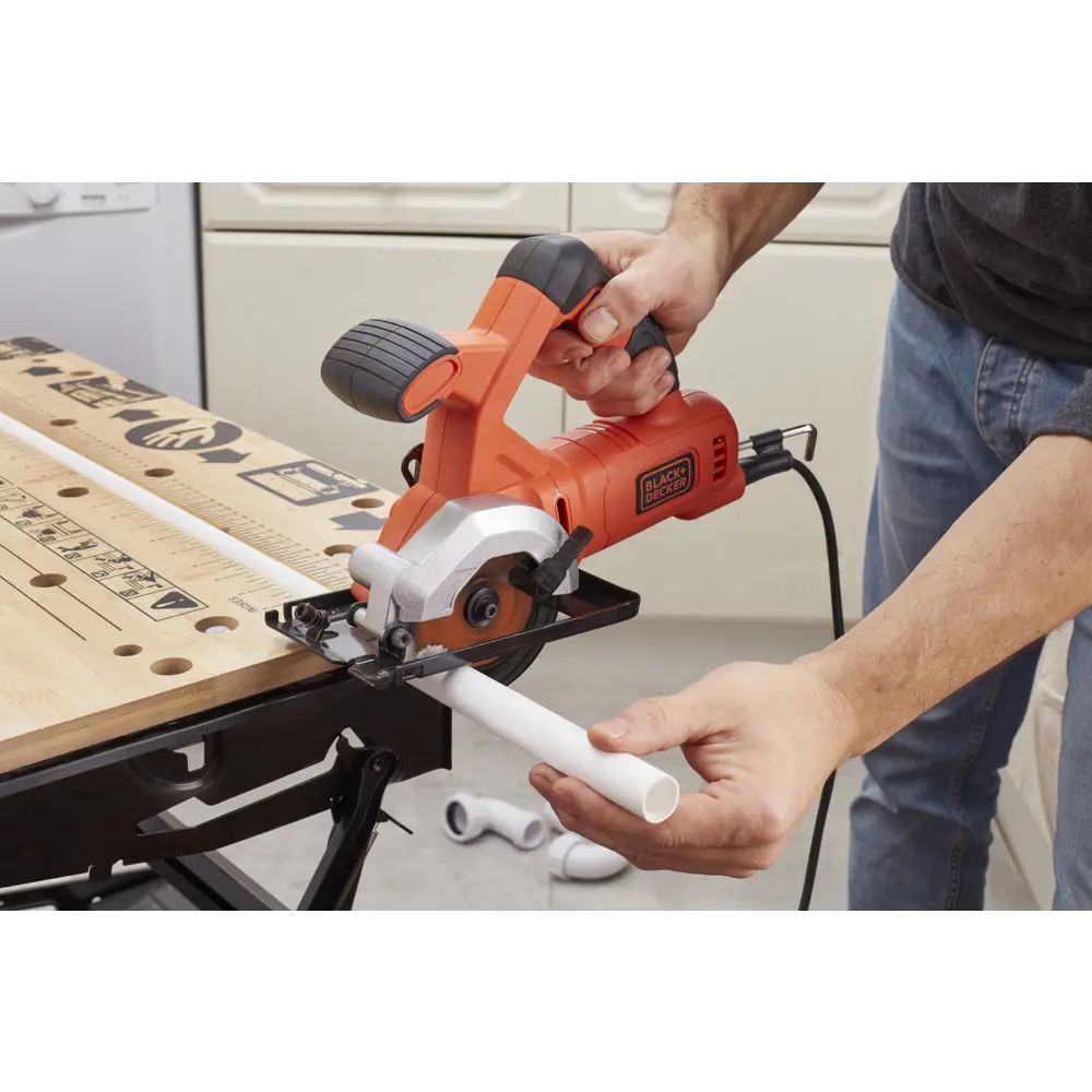 Циркулярная мини-пила Black&Decker BES510-QS, 400 Вт, 85 мм BLACK + DECKER STLM-2190766 - Вид №2