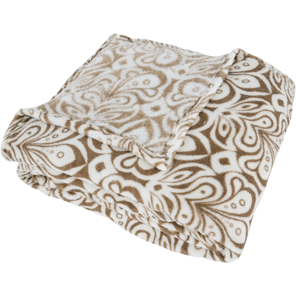 Плед «Версаль» 200х220 см микрофибра цвет коричневый BELEZZA STLM-2179275 - Вид №3