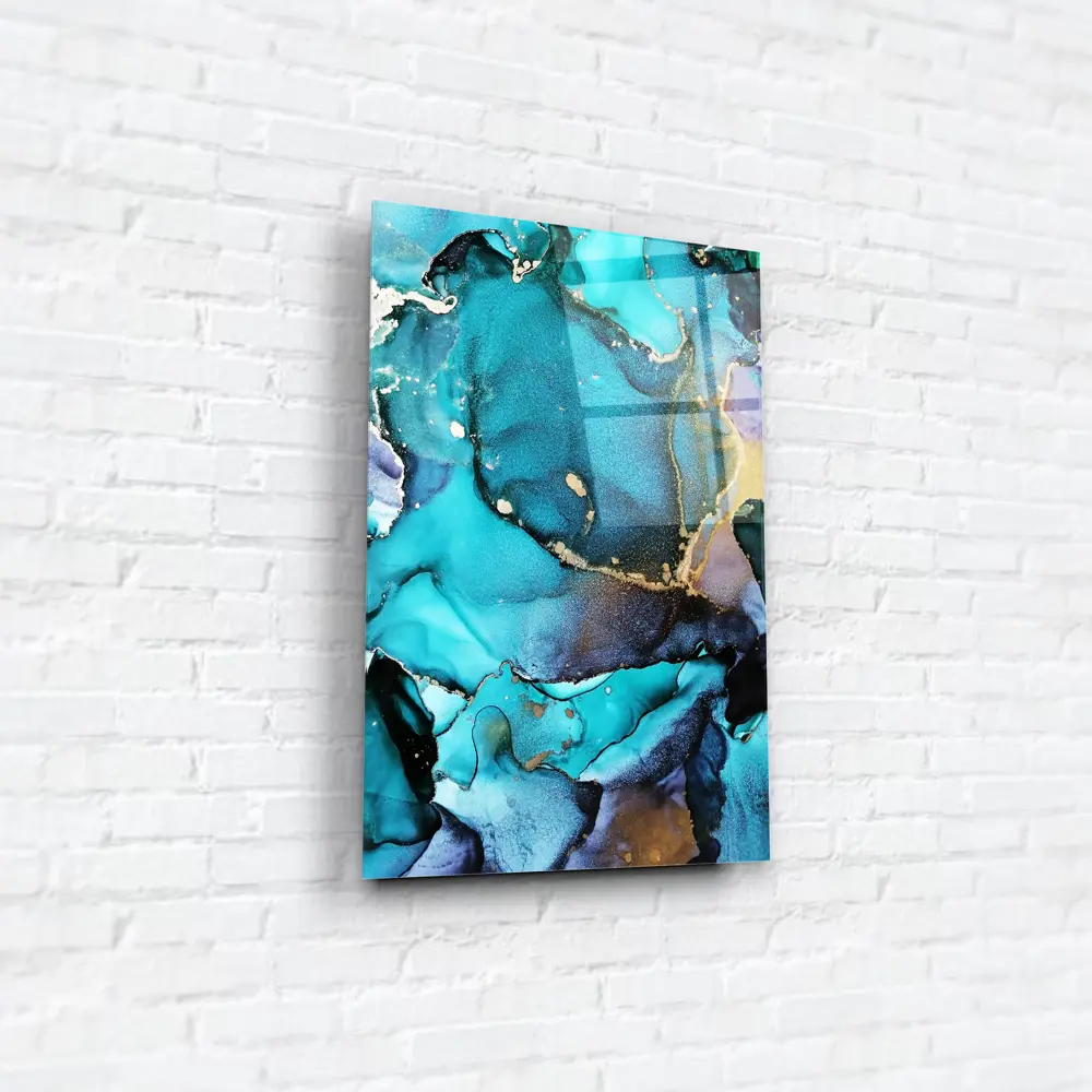 Картина на стекле «Бирюзовый акрил» 40x60 см 82977332 STLM-2023195 ARTABOSKO  - Вид №3