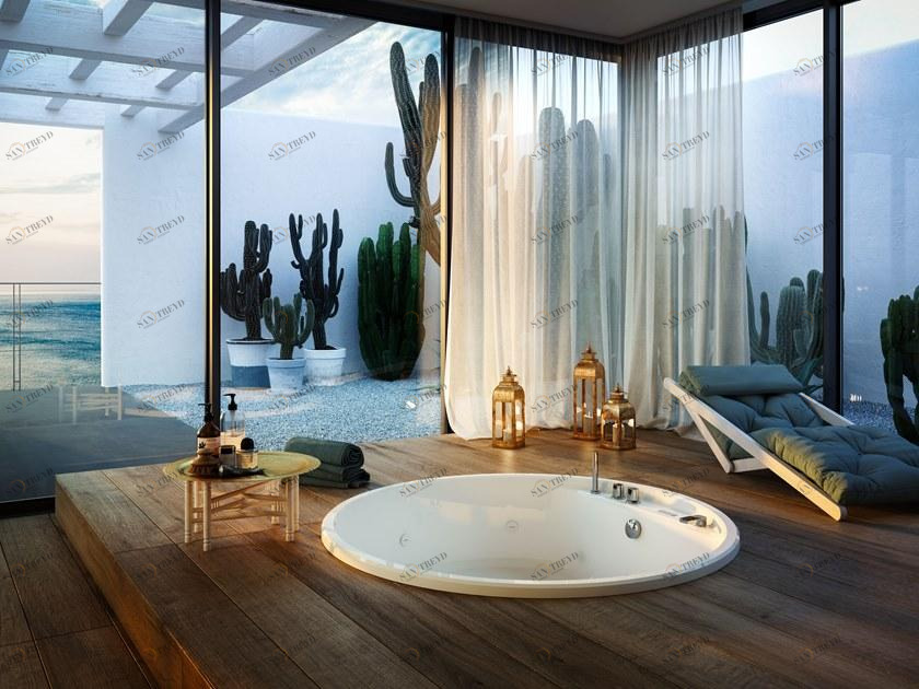 Glass1989 Круглая акриловая ванна Home & spa rituals sun-id-1402013