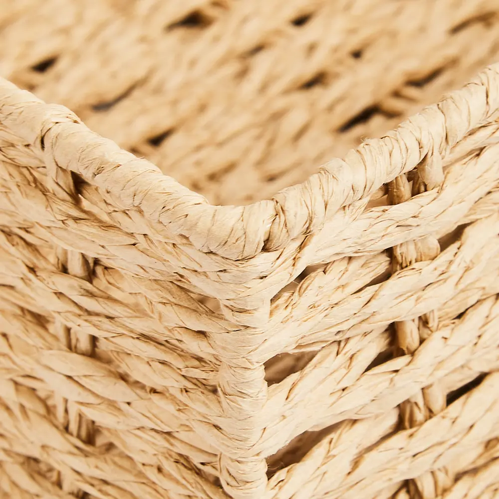 Корзина для хранения 30x8x18 см бумага цвет бежевый SPACEO Kub STLM-2040132 - Вид №4