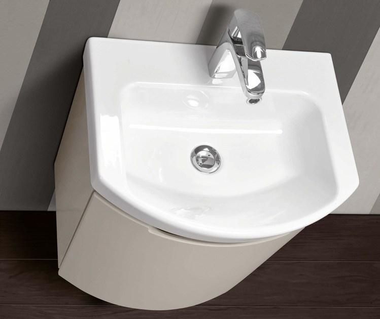 Mobiltesino Отдельная лакированная тумба под умывальник с зеркалом Drop sun-id-1357726 - Вид №1