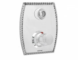 046190.2B0.50 Комплект отделки для 2-х сторон настенного переключателя Яркий хром