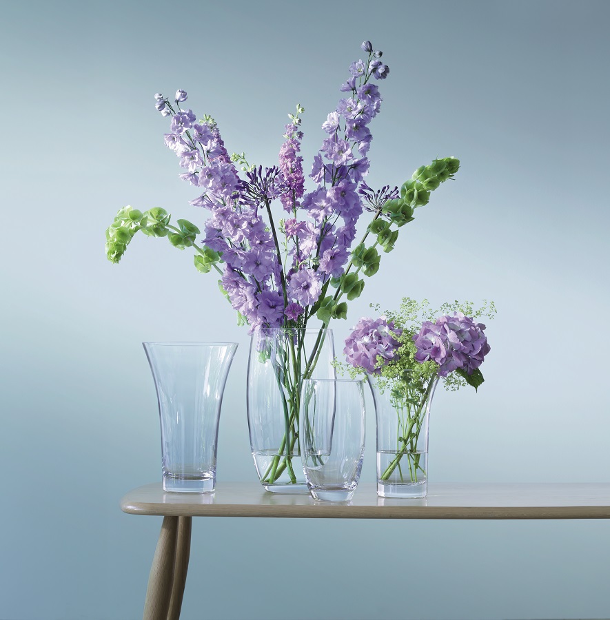 Ваза стеклянная прозрачная в форме бочонка 20 см Flower LSA INTERNATIONAL - 300596 Прозрачный  - Вид №1