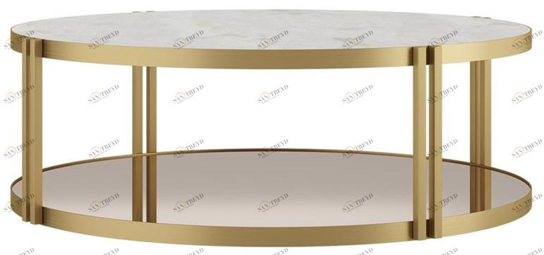 FRATO Низкий стол из латуни и камня Soul Ffu080010abf