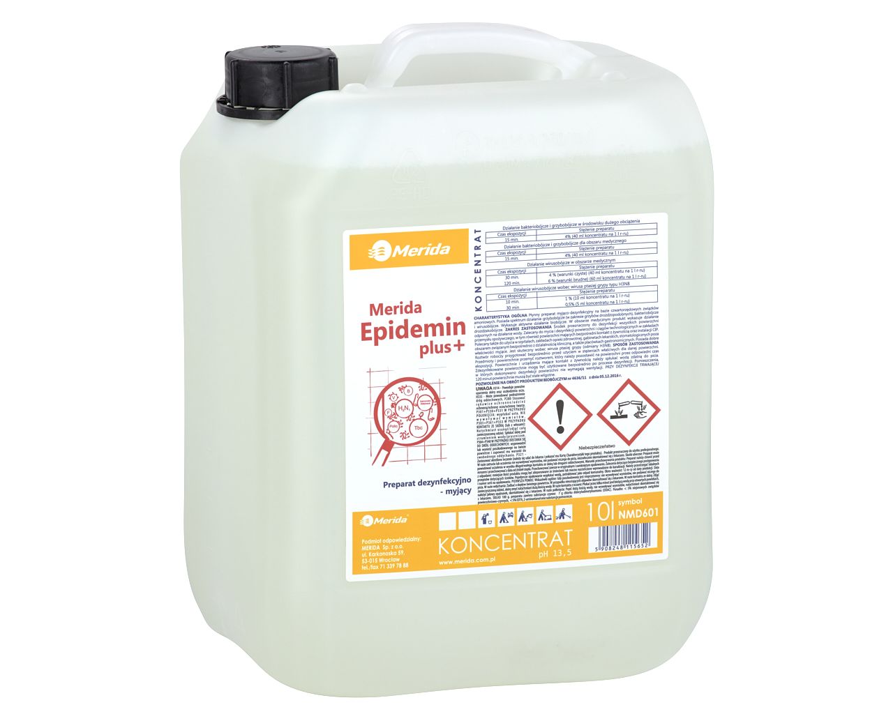 NMD601 ЭПИДЕМИН ПЛЮС + дезинфицирующее и моющее средство 10 л Merida 