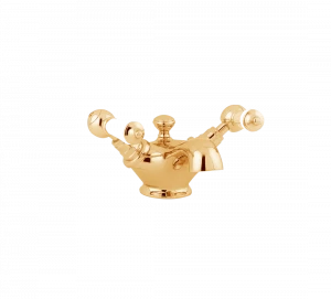 Gentry Home Смеситель для раковины мостик на 2 отверстия 200мм Berkeley Темное золото GH101795