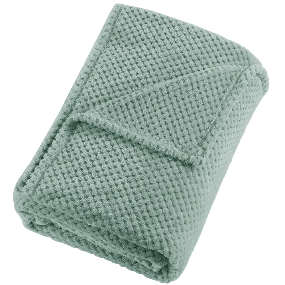 Плед Tula 220x240 см велсофт цвет зеленый СТОЛИЦА ТЕКСТИЛЯ STLM-2141185