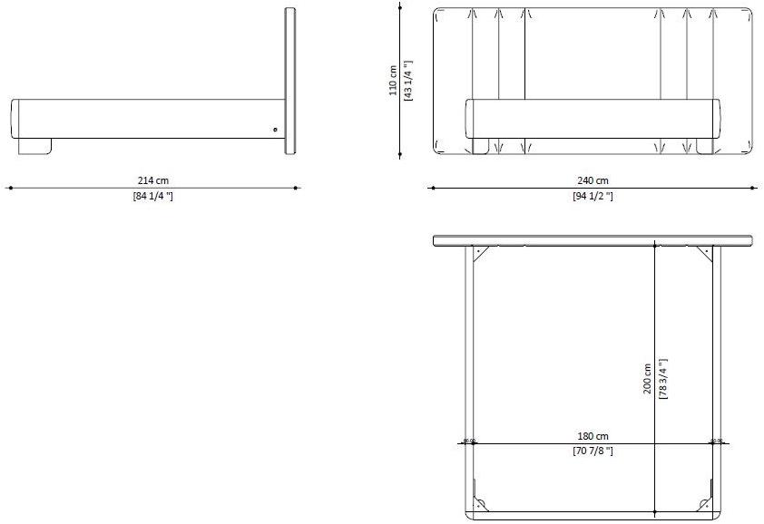 Paolo Castelli Кровать из ткани с высоким изголовьем sun-id-1417225 - Вид №4