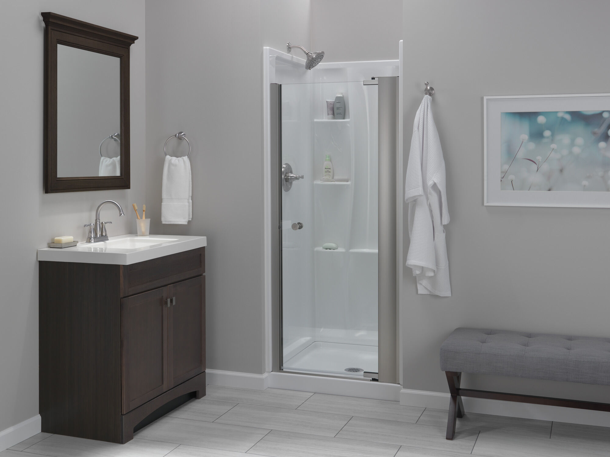 Classic 400 32 "x 32" душевой поддон с центральным сливом Delta Faucet 40014 - Вид №4