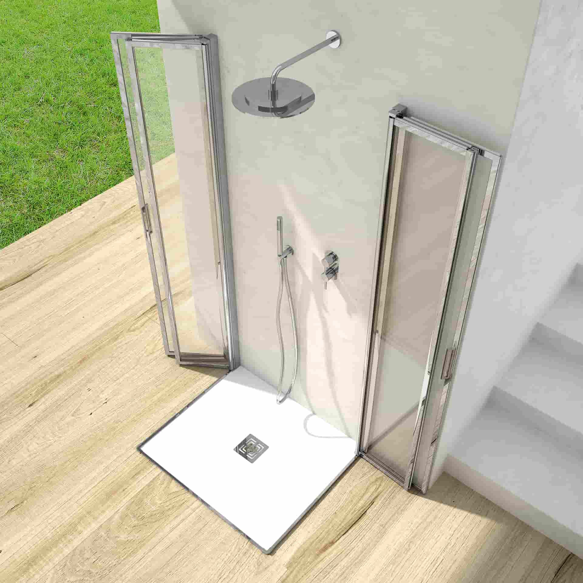 Алюминиевая и стеклянная душевая кабина с раздвижной дверью CSA Box Doccia Женева ARCH-00114815 - Вид №1