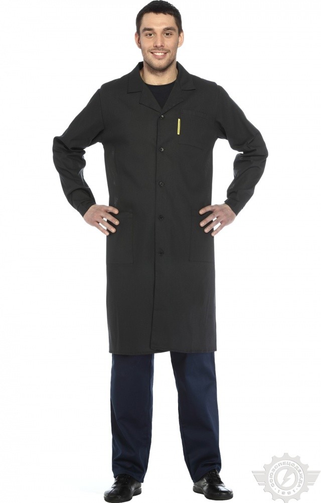61707 Халат мужской темный  Одежда для обслуживающего персонала  размер 52-54/170-176 Спецодежда  - Вид №5