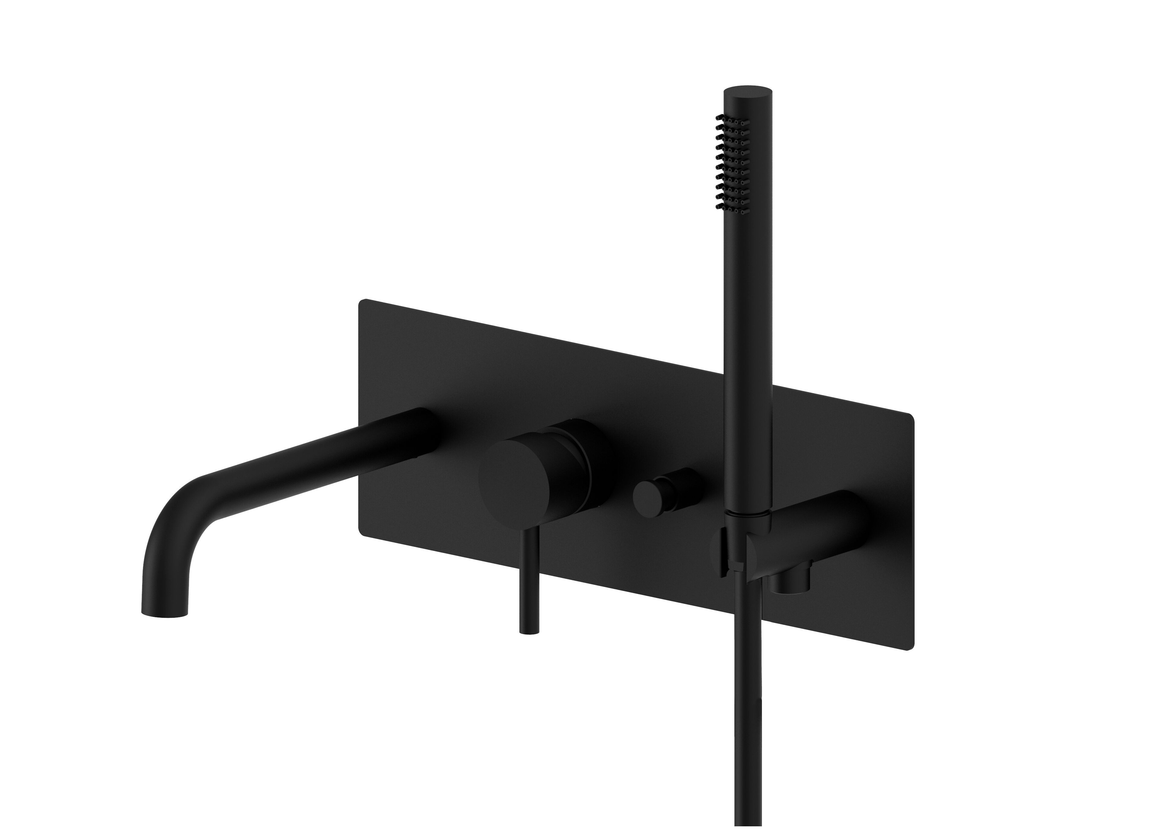 Настенный смеситель для ванны с 4 отверстиями и ручным душем RUBINETTERIA PAFFONI Light ARCH-00042184 - Вид №2