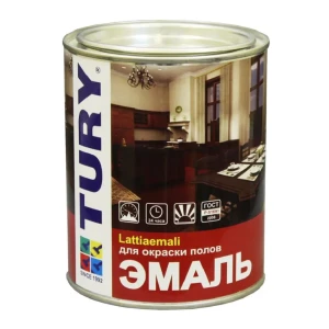 90361852 Эмаль для пола TURY 00002007256 0.9 кг цвет золотистый STLM-0853759