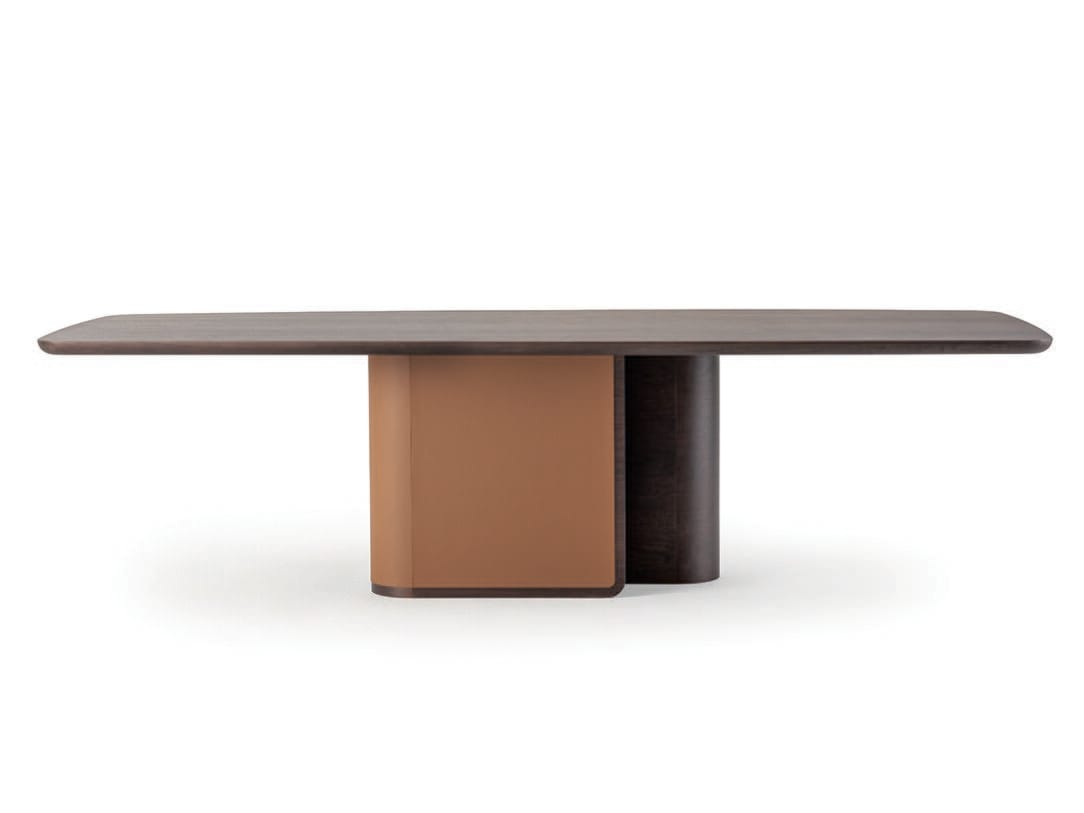 Прямоугольный стол из дерева и кожи Turri Echo ARCH-00118511