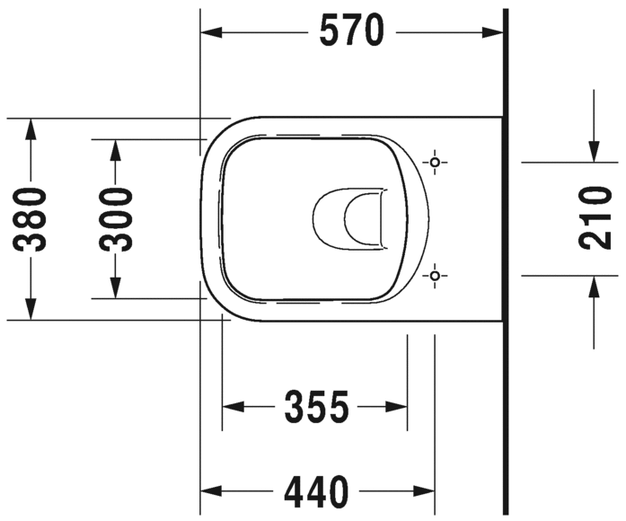 2561090000 Подвесной унитаз настенный Белый Duravit P3 Comforts Германия - Вид №2