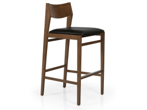 Высокий стул из бука со спинкой