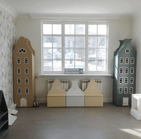 Детская лавочка-домик "Амстердам-5" МАНДАРИН АМСТЕРДАМ 179515 Красный Santreyd  - Вид №5