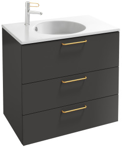 EB2532-R8-M90 Тумба под столешницу 80 см, 3 ящика, золотая ручка JACOB DELAFON ODÉON RIVE GAUCHE