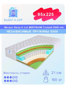 91190025 Матрас Bertrann Teobald S500 min 95x225 см независимый пружинный блок STLM-0513336 SLEEP A LOT