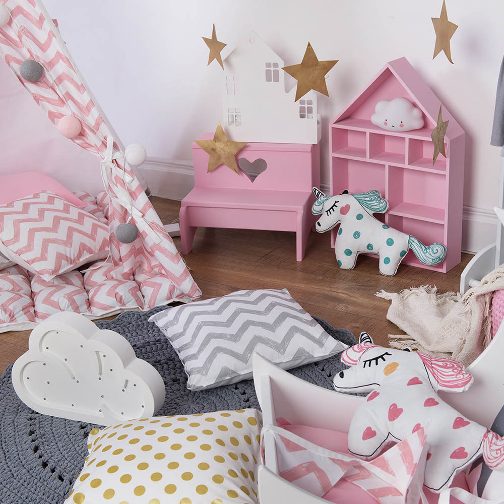 Вигвам Pink Zigzag с окном,карманом и флажками VAMVIGVAM PINK ZIGZAG 281529 Розовый Santreyd  - Вид №9