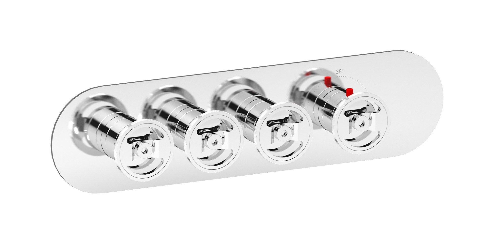 Встраиваемый термостатический смеситель для душа с 4 отверстиями IB AQUA - 3 WAYS EUA322 ARCH-00028515 - Вид №8