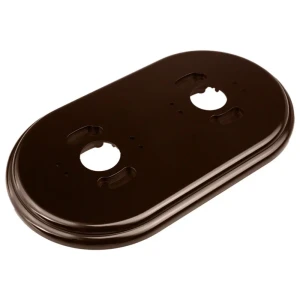 Рамка для розеток и выключателей Electraline 2 поста цвет коричневый