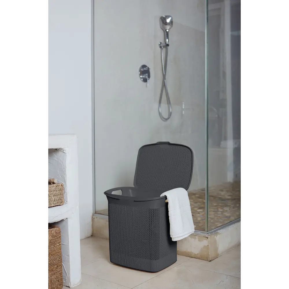 Корзина для белья Плес 35л прямоугольная цвет серый Santreyd STLM-2172699 - Вид №7