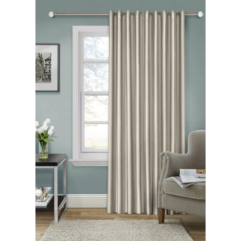 Штора на ленте Light 160x280 см цвет серо-бежевый MIAMOZA STLM-2117036 - Вид №3