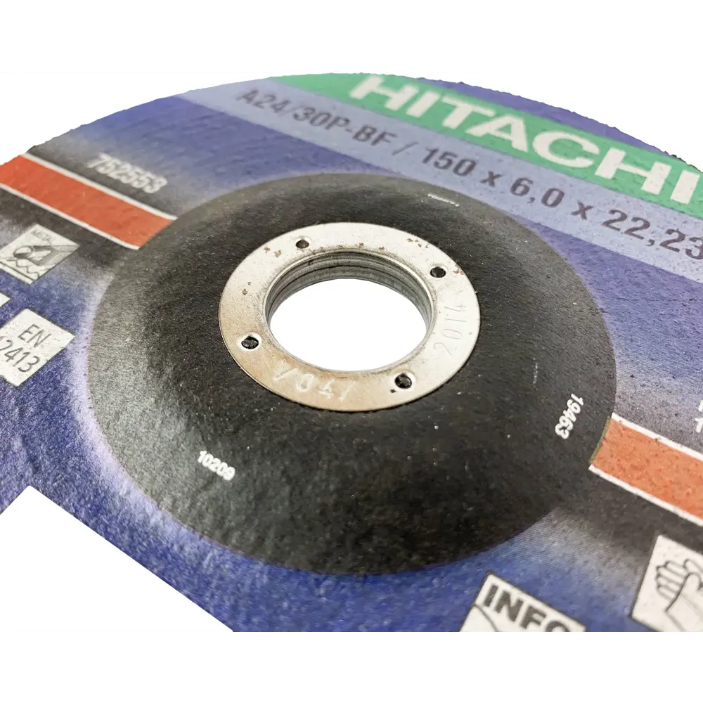 Диск зачистной по металлу тип 27 Hitachi 150x22.2x6 мм STLM-2002798 - Вид №3
