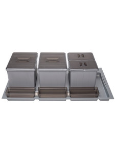 Система сортировки мусора Omega 900/36/4 Metallic Grey NAVAKO