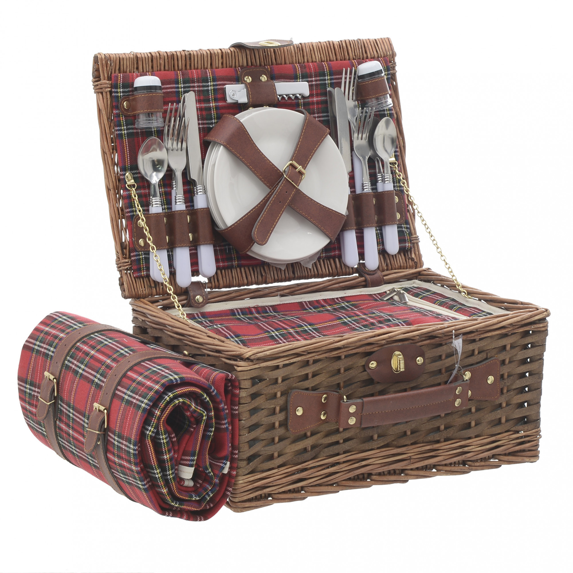 3860111.0006 корзина для пикника с пледом TO4ROOMS 