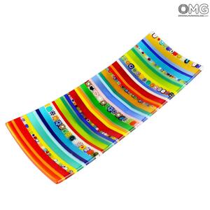 3163 ORIGINALMURANOGLASS Прямоугольное блюдо Нюанс - миллефиори - Original Murano Glass 8 см
