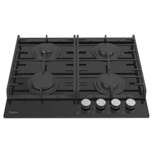 90623864 Газовая варочная панель HEG 600 BG 4 конфорки цвет черный STLM-0312542 EVELUX