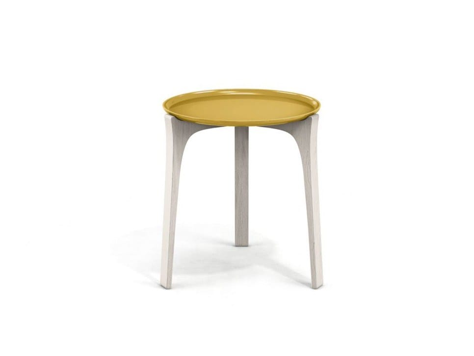 Круглый журнальный столик с дубовым основанием и алюминиевой столешницей ROCHE BOBOIS BOW ARCH-00144289 - Вид №4