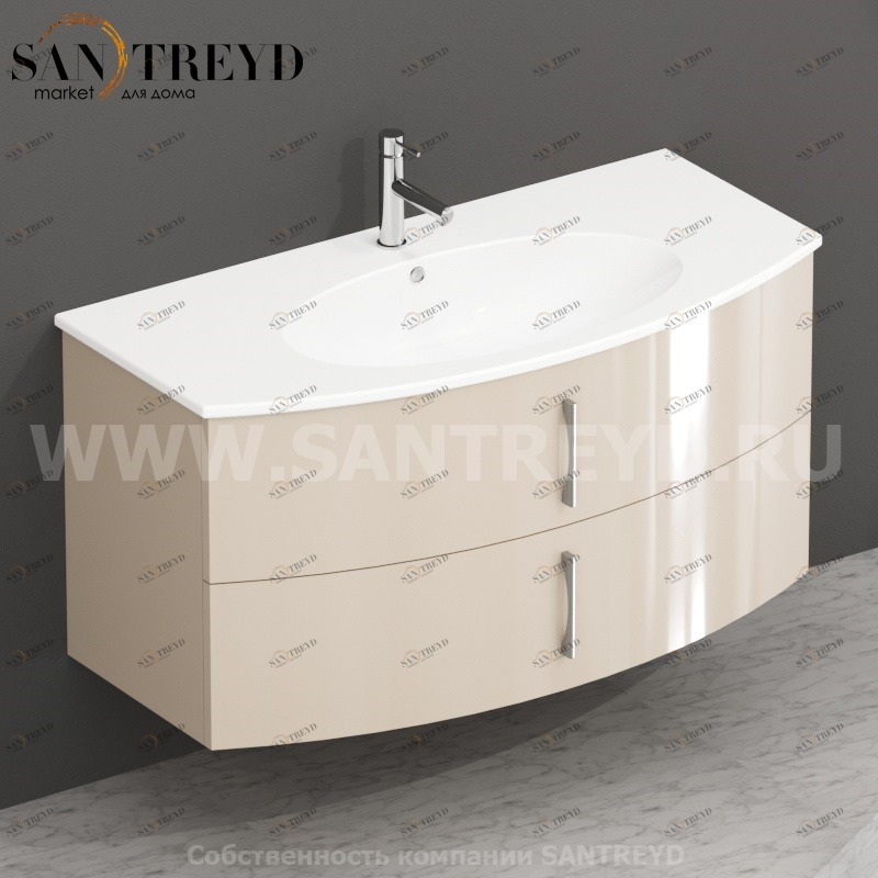 MDMC10Y042 Тумба с двумя ящиками 100 см бежевая Globo 4ALL Италия Ceramica Globo