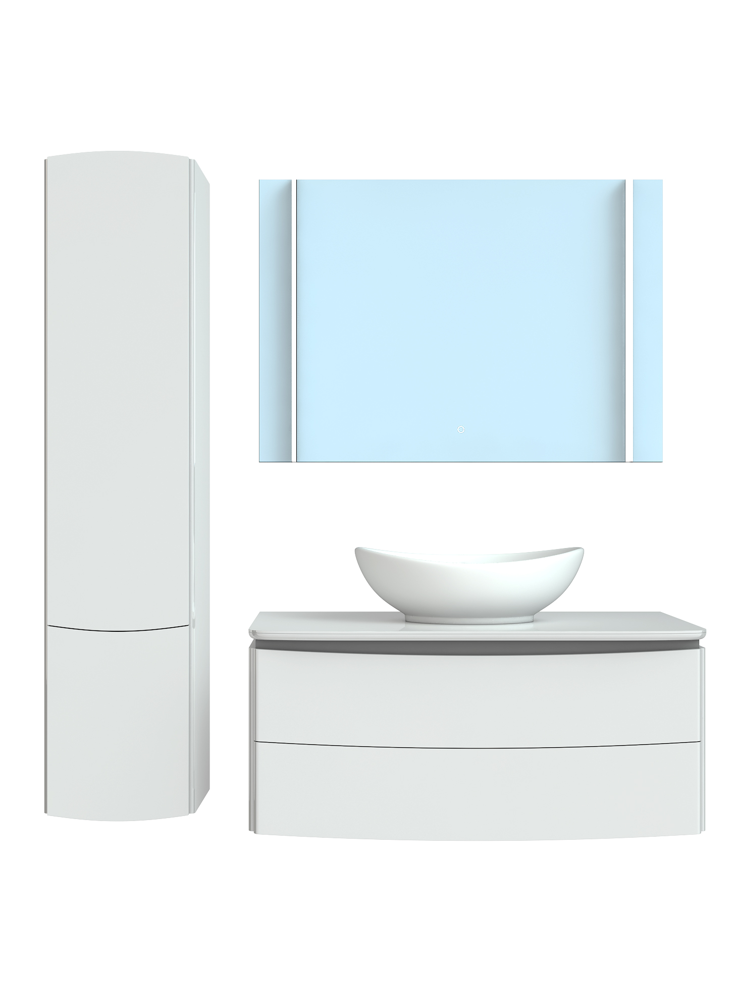 Тумба совр Cosmo 1001000⨉520⨉440 мм белый Santreyd sun-id-664544 - Вид №2