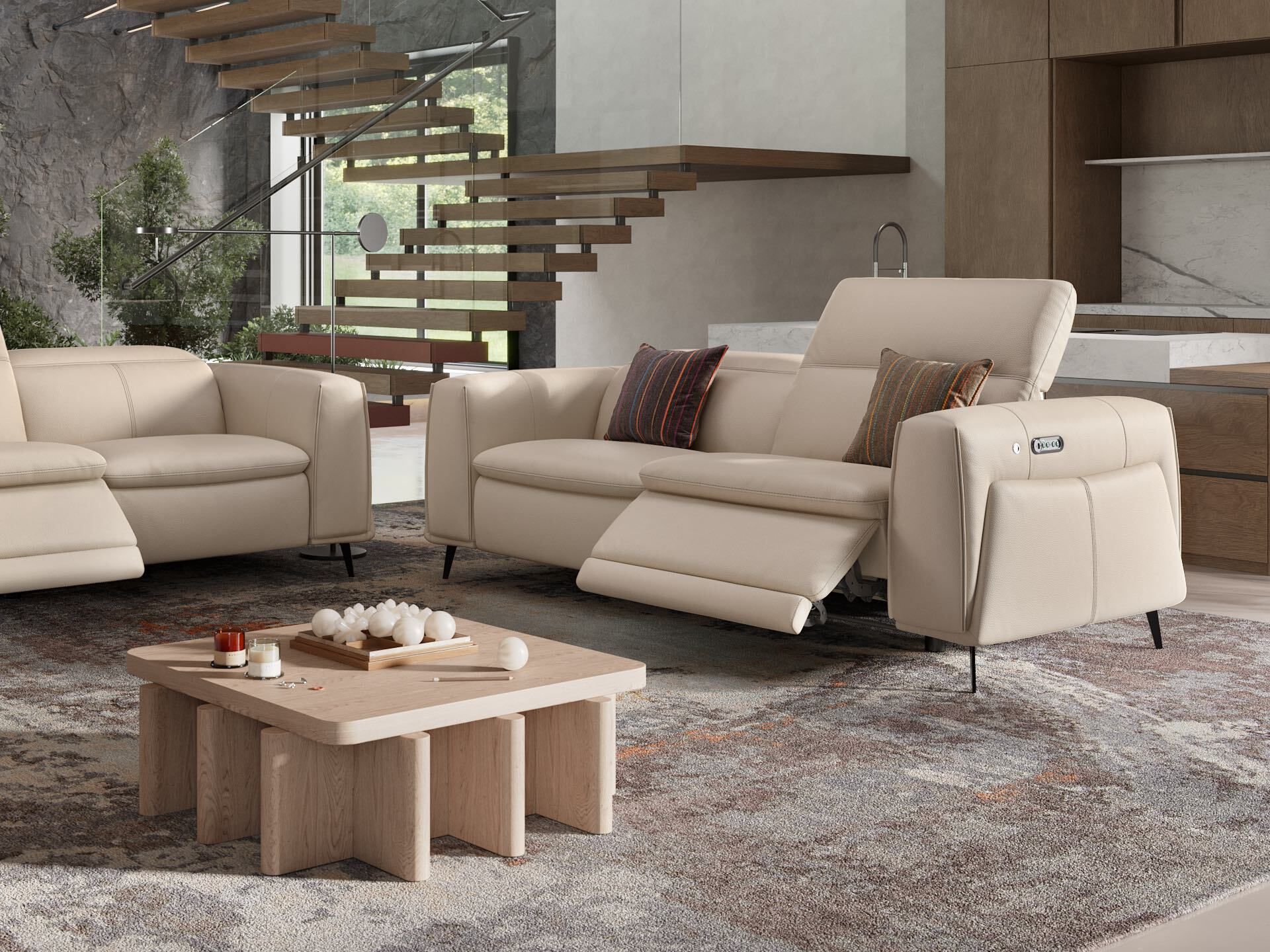 2-местный кожаный диван Sofanella Belluno ARCH-00115856 - Вид №3